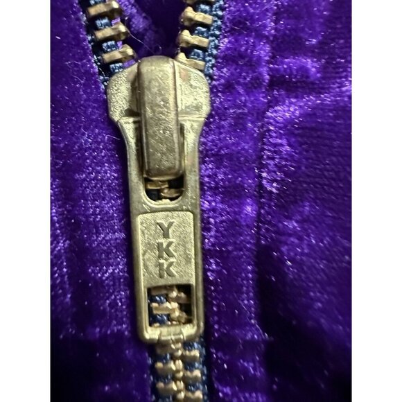 Aviator Nation Purple Velvet Zip Up Jacket Iconic Chic Glam Girlie SZ 10 - Picture 5 of 8